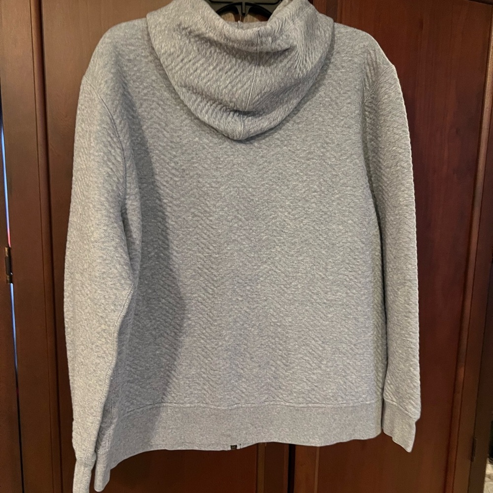 Banana Republic Men's Heather Gray Zip-Up Hoodie - Picture 3 of 4
